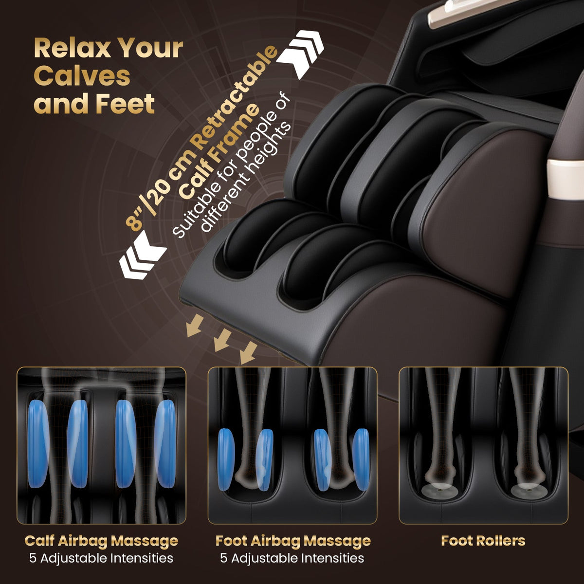 Relaxation 44 Full-Body Massage Chair with Airbags and Heat