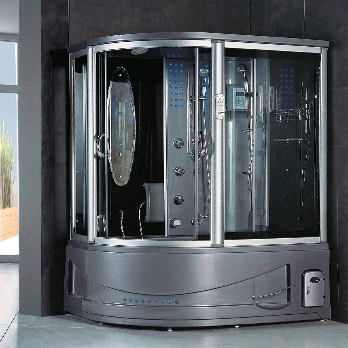 Maya Bath Siena Steam Shower with 10 Body Jets