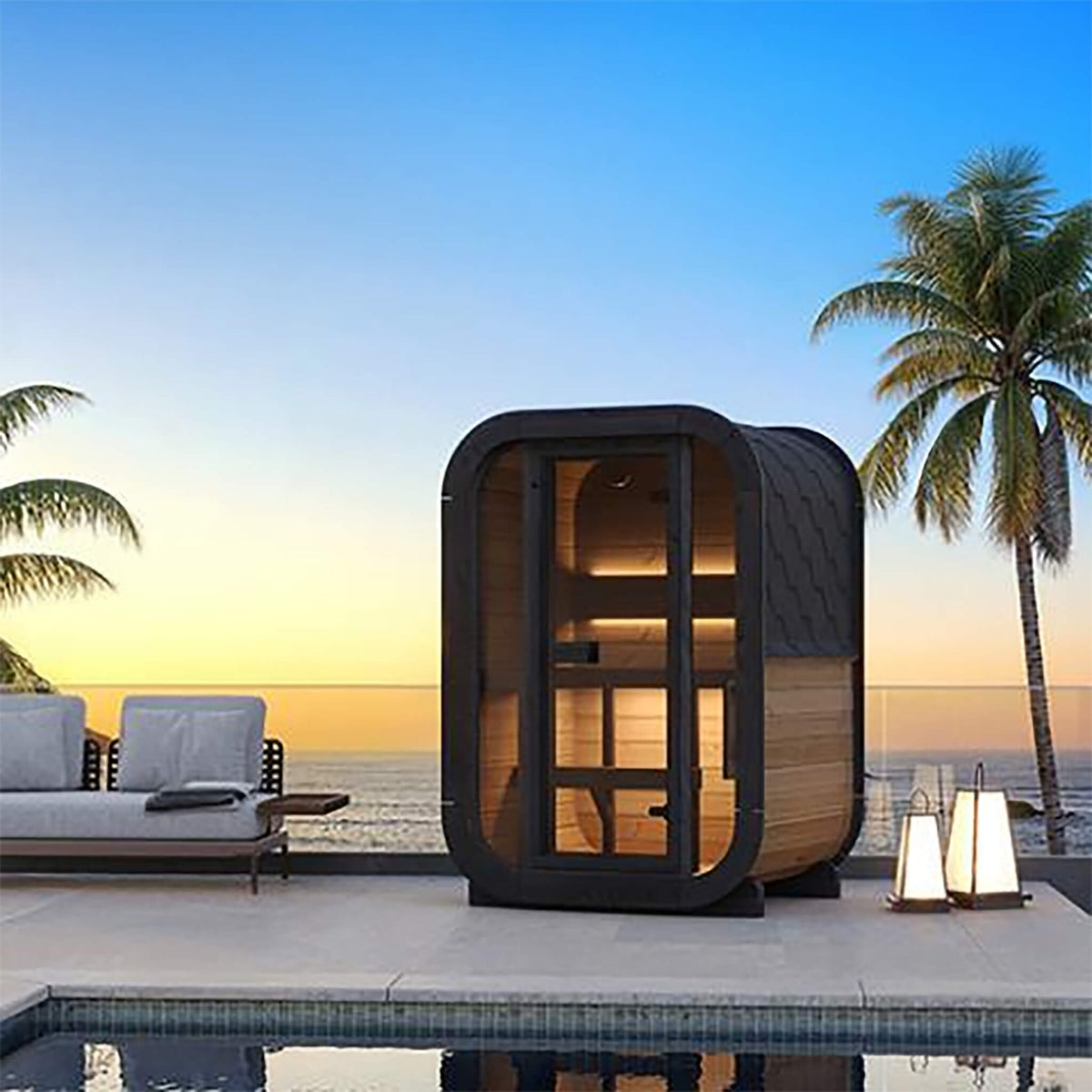 SaunaLife Cube CL3G 2-Person Outdoor Sauna Kit