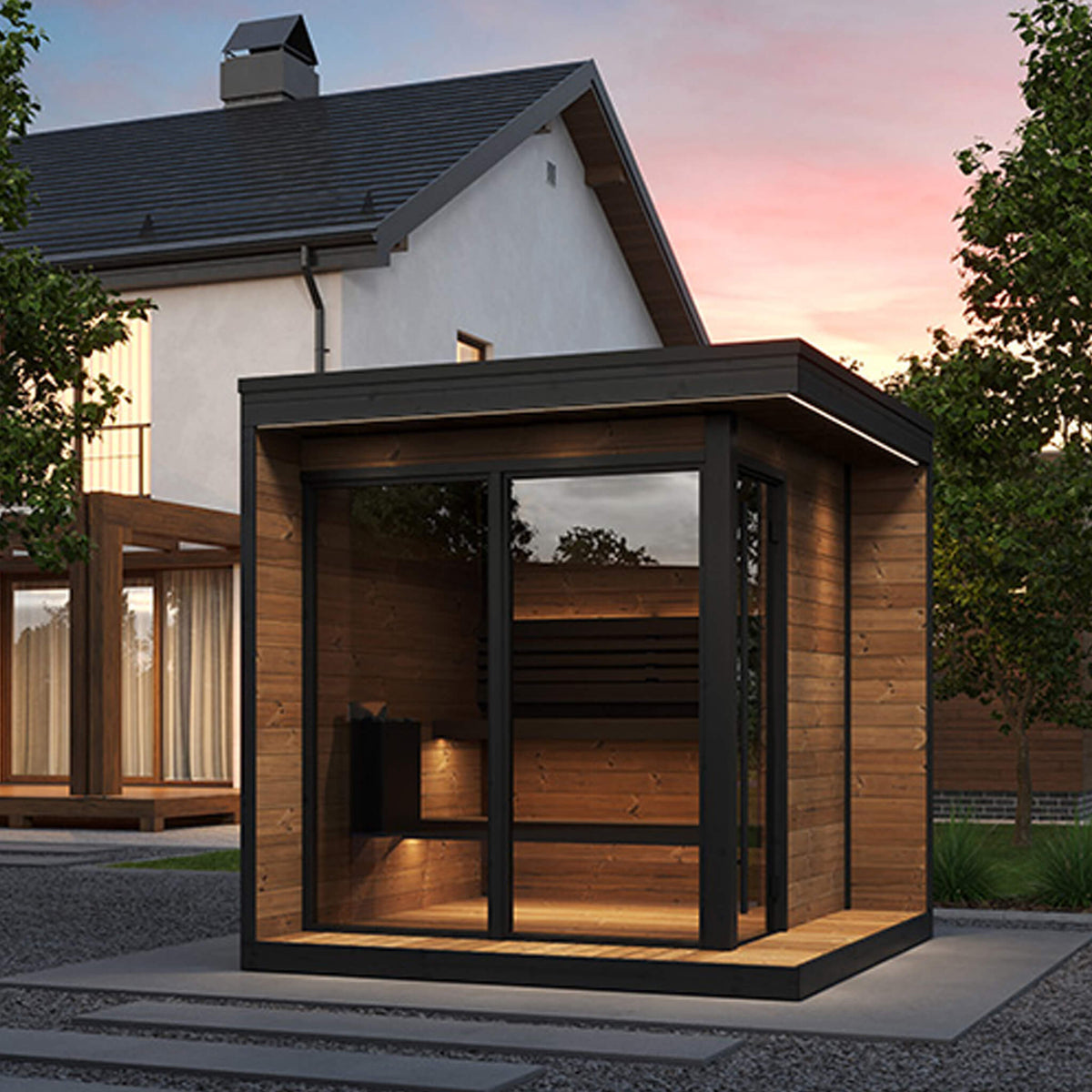 SaunaLife Luxury GL6 6-Person Outdoor Sauna Kit