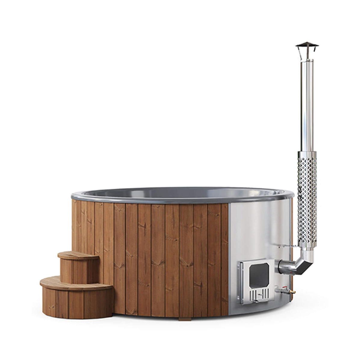 SaunaLife Soak S6N 7-Person Wood-Fired Hot Tub