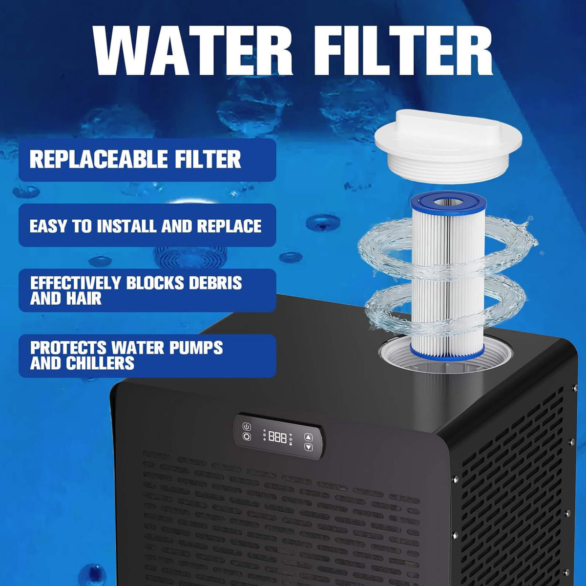 Foldable Cold Plunge Tub with 1/3 HP Smart Chiller