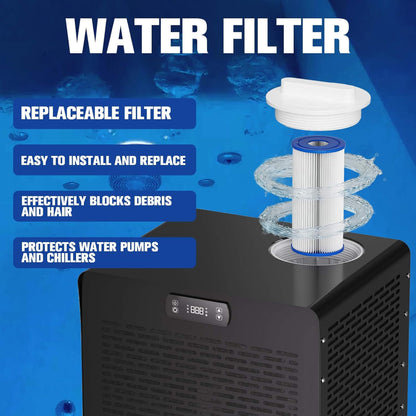 Foldable Cold Plunge Tub with 1/3 HP Smart Chiller