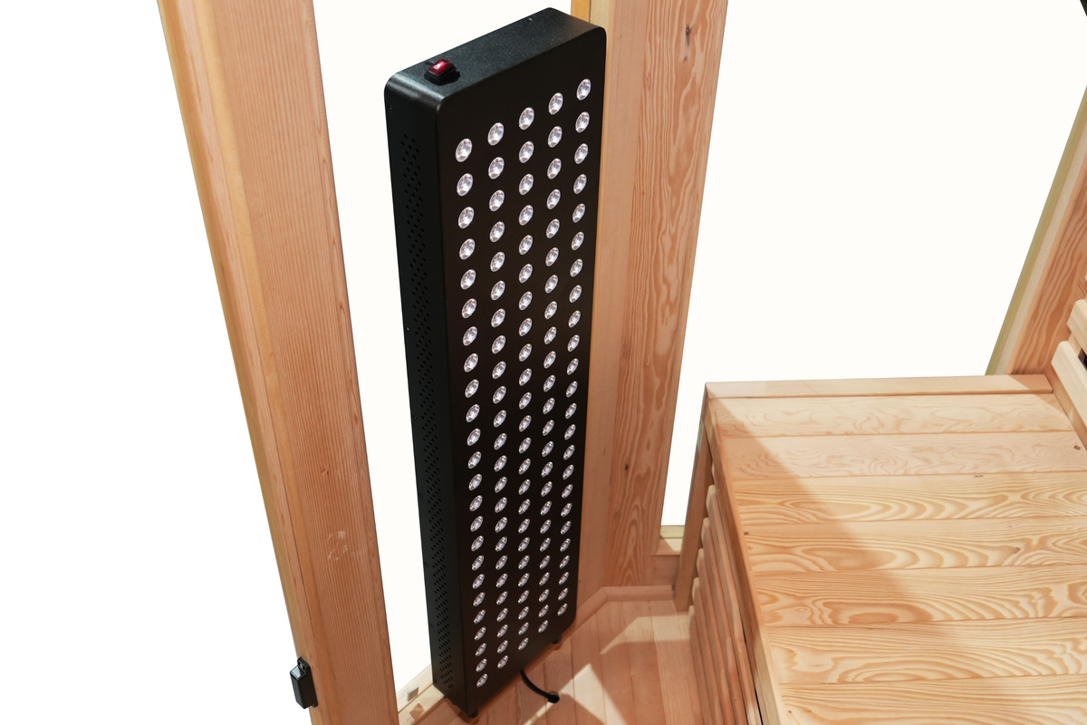 Blisspod Vienna Red 4-5 Person Full-Spectrum Corner Sauna