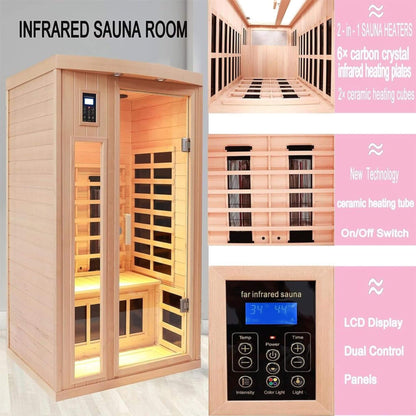Orien 2-Person Far Infrared Sauna with Ceramic Heaters, 1760W