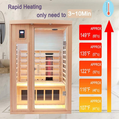 Orien 2-Person Far Infrared Sauna with Ceramic Heaters, 1760W