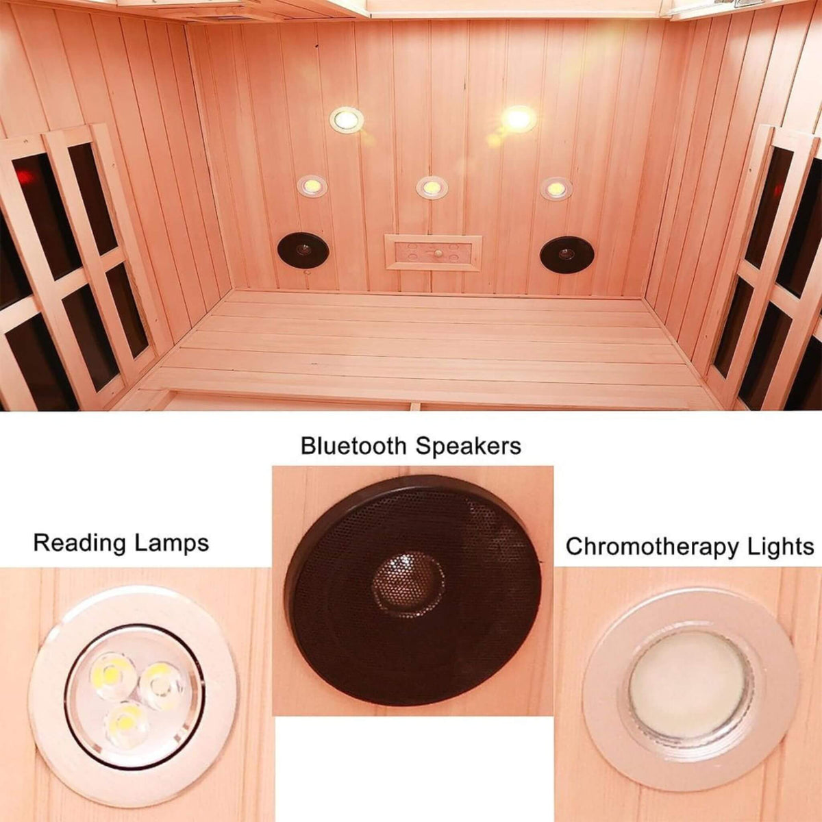 Orien 2-Person Far Infrared Sauna with Ceramic Heaters, 1760W