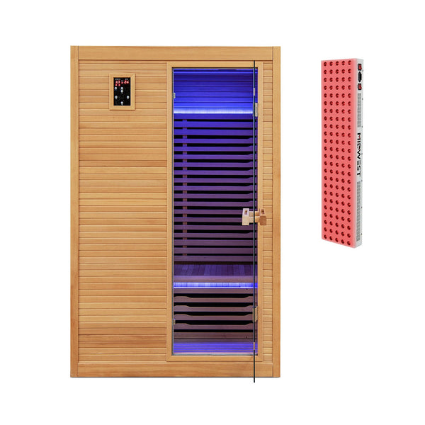 2-Person Far Infrared Sauna with Red Light