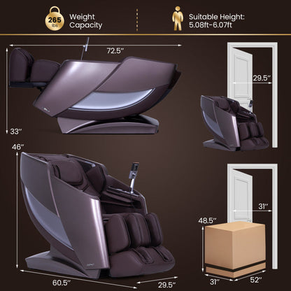 Enjoyment 42 Zero-Gravity Massage Recliner with Foot Rollers