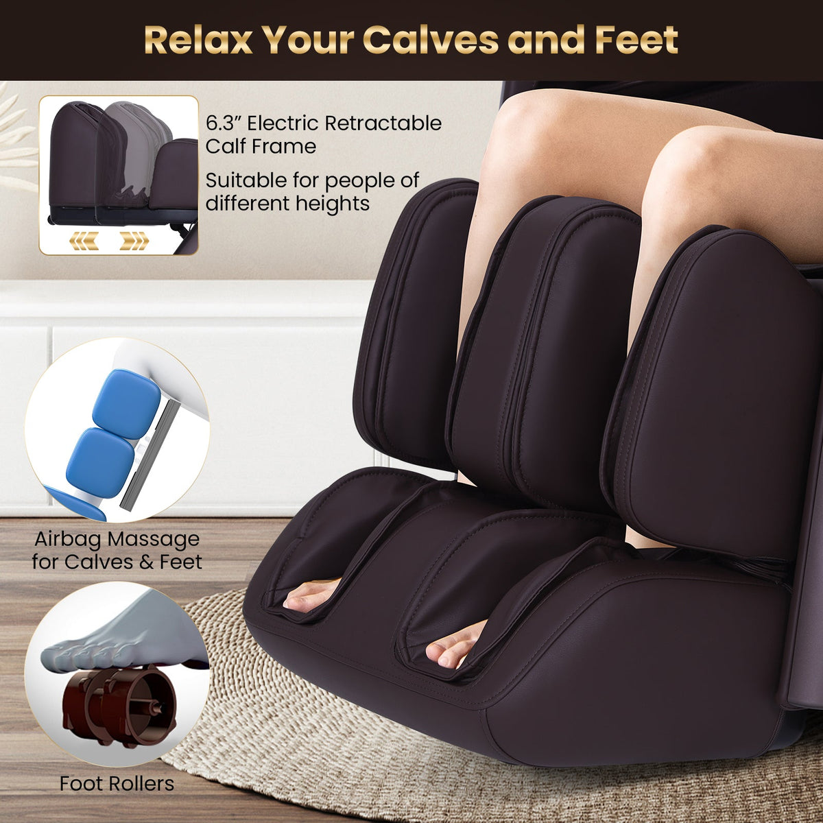 Enjoyment 42 Zero-Gravity Massage Recliner with Foot Rollers