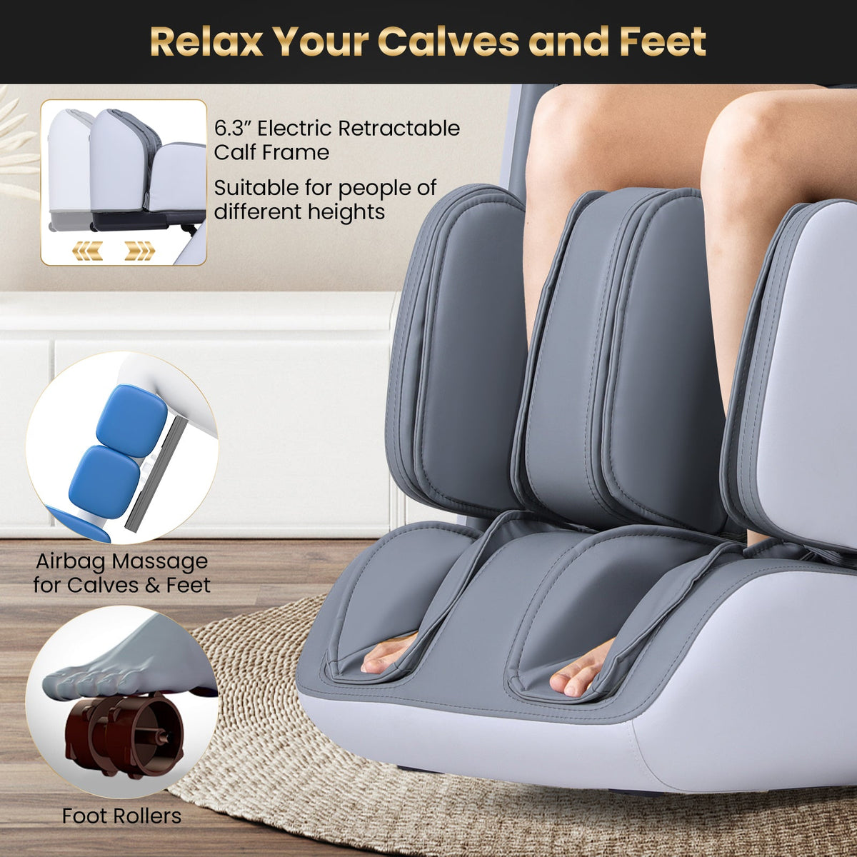 Enjoyment 42 Zero-Gravity Massage Recliner with Foot Rollers