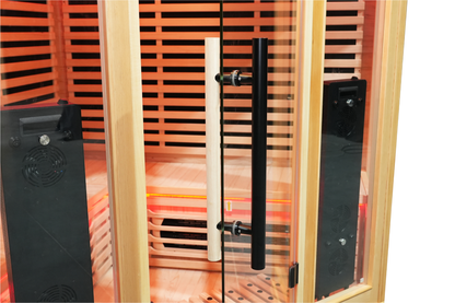 Blisspod Vienna Red 4-5 Person Full-Spectrum Corner Sauna