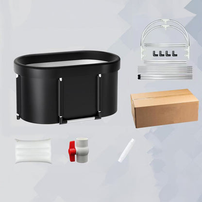 Portable Foldable Ice Bath Tub with Insulated Cover