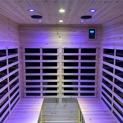 Deluxe 4-Person Outdoor Infrared Hemlock Sauna