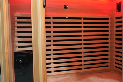 Blisspod Vienna Red 4-5 Person Full-Spectrum Corner Sauna