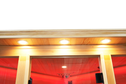 Blisspod Vienna Red 4-5 Person Full-Spectrum Corner Sauna