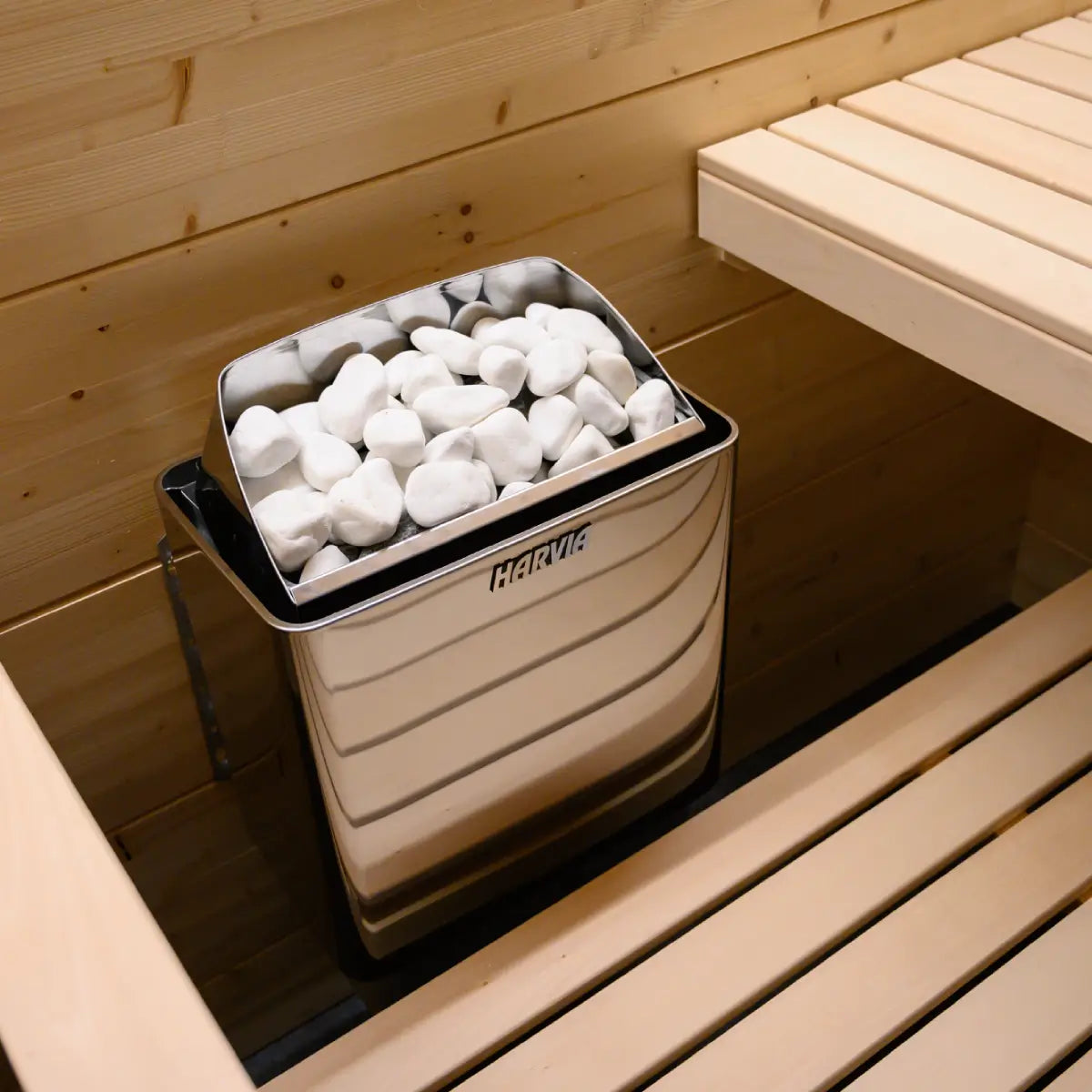 Harvia KIP60B Stainless Steel 6KW Sauna Heater with built-in control