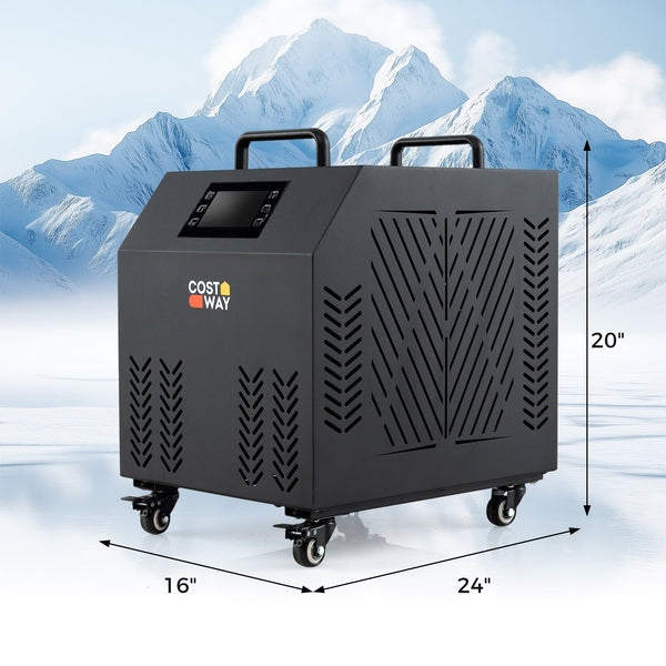 Costway 4/5 HP Ice Bath Water Chiller for Cold Plunge Tubs with Compressor, Black