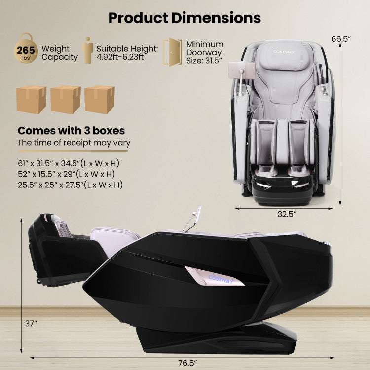Kenzo 41 7D Zero-Gravity Massage Chair with Dual Rollers