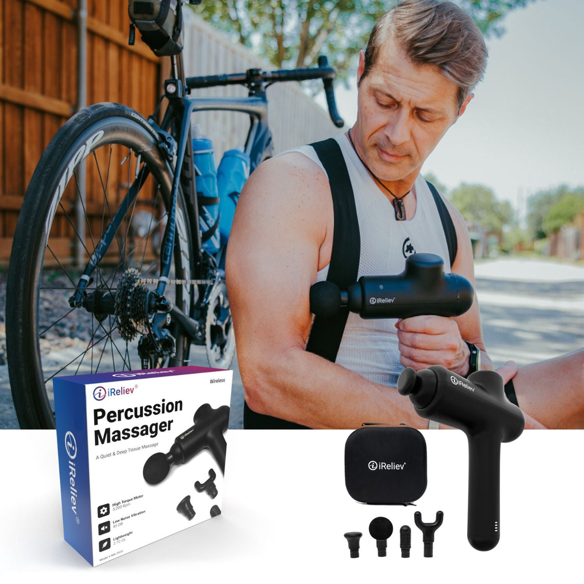 iReliev Percussion Massage Gun