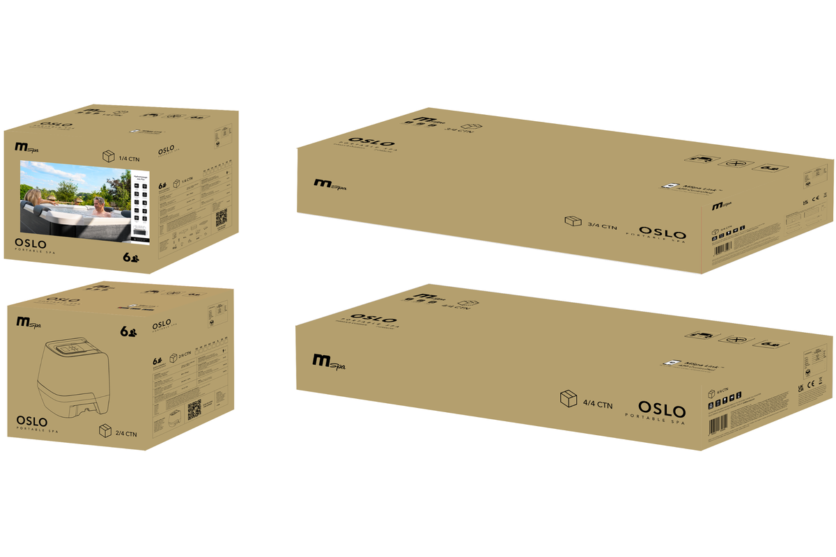 MSpa Oslo 6-Person Rigid Frame Hot Tub with Lights