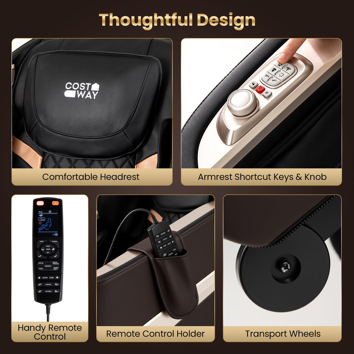 Relaxation 44 Full-Body Massage Chair with Airbags and Heat