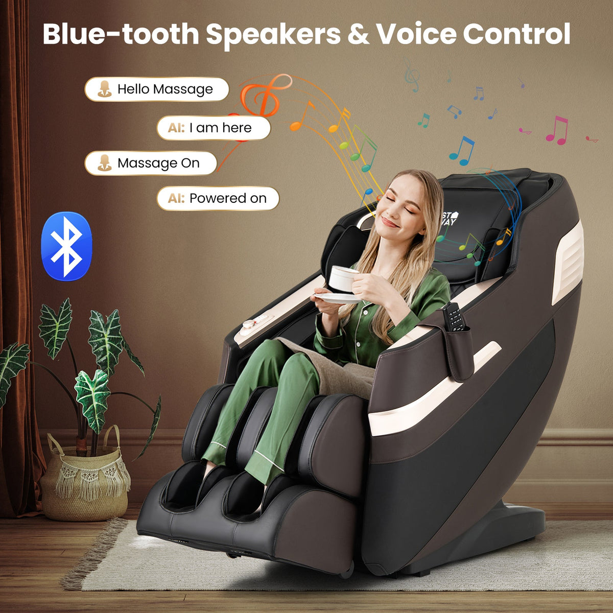 Relaxation 44 Full-Body Massage Chair with Airbags and Heat