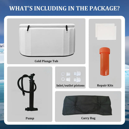 Pro Elite 90 cm Inflatable Ice Bath Pod with Insulated Lid