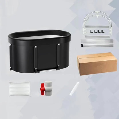Portable Foldable Ice Bath Tub with Insulated Cover
