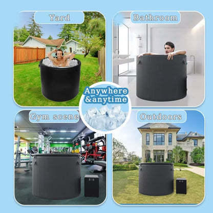 Pro Elite 90 cm Inflatable Ice Bath Pod with Insulated Lid