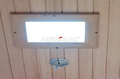 1-Person Solid Wood Dome Sauna with Digital Control Panel