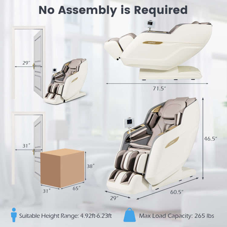 Therapy 36 3D SL-Track Massage Chair with Heat and Foot Rollers