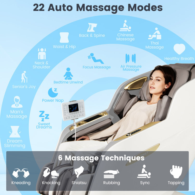 Therapy 36 3D SL-Track Massage Chair with Heat and Foot Rollers