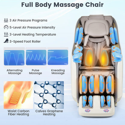 Therapy 36 3D SL-Track Massage Chair with Heat and Foot Rollers