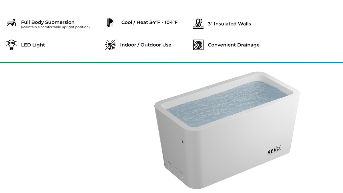 RevX Acrylic X Tub Cold Plunge with LUX Chiller and Filtration