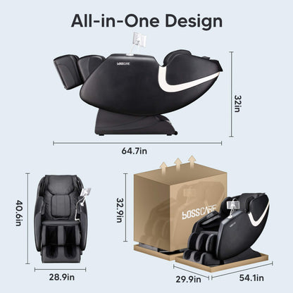 Bosscare Zero-Gravity Shiatsu Massage Chair with Voice Control