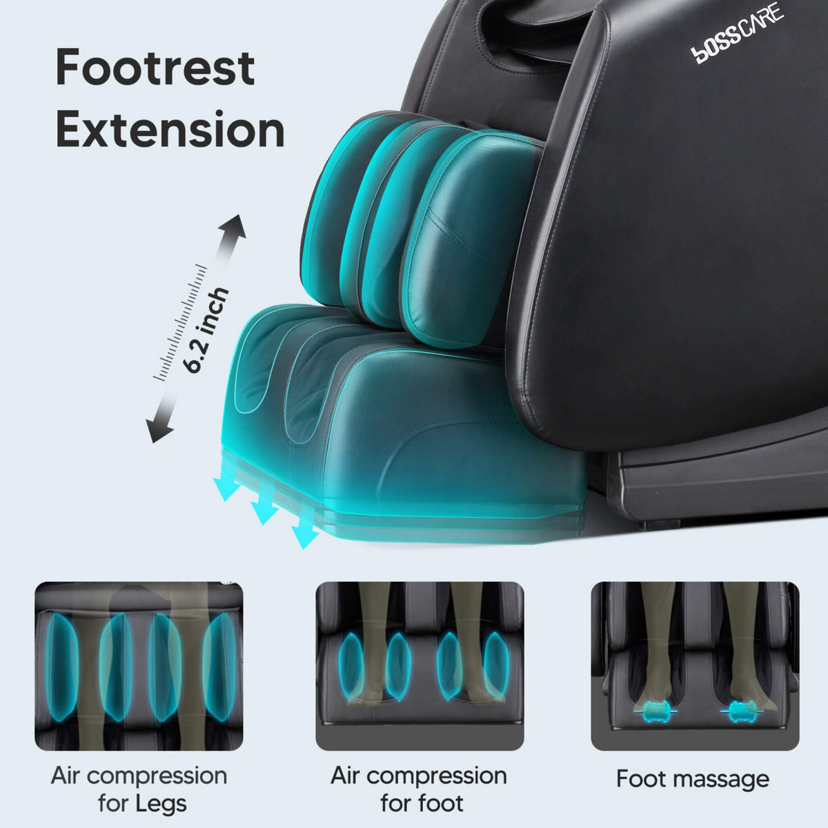 Bosscare Zero-Gravity Shiatsu Massage Chair with Voice Control