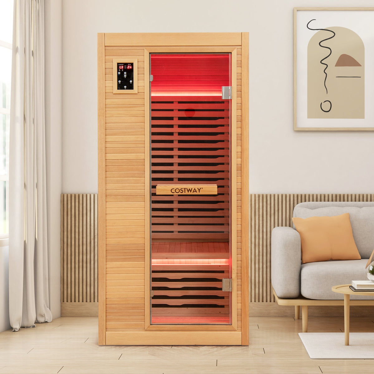 1-2 Person Far Infrared Sauna with Bluetooth Speakers