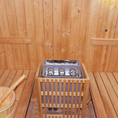 Ignite White Oak Outdoor Barrel Sauna with 4.5 kW Heater