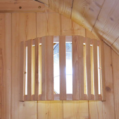 Ignite White Oak Outdoor Barrel Sauna with 4.5 kW Heater