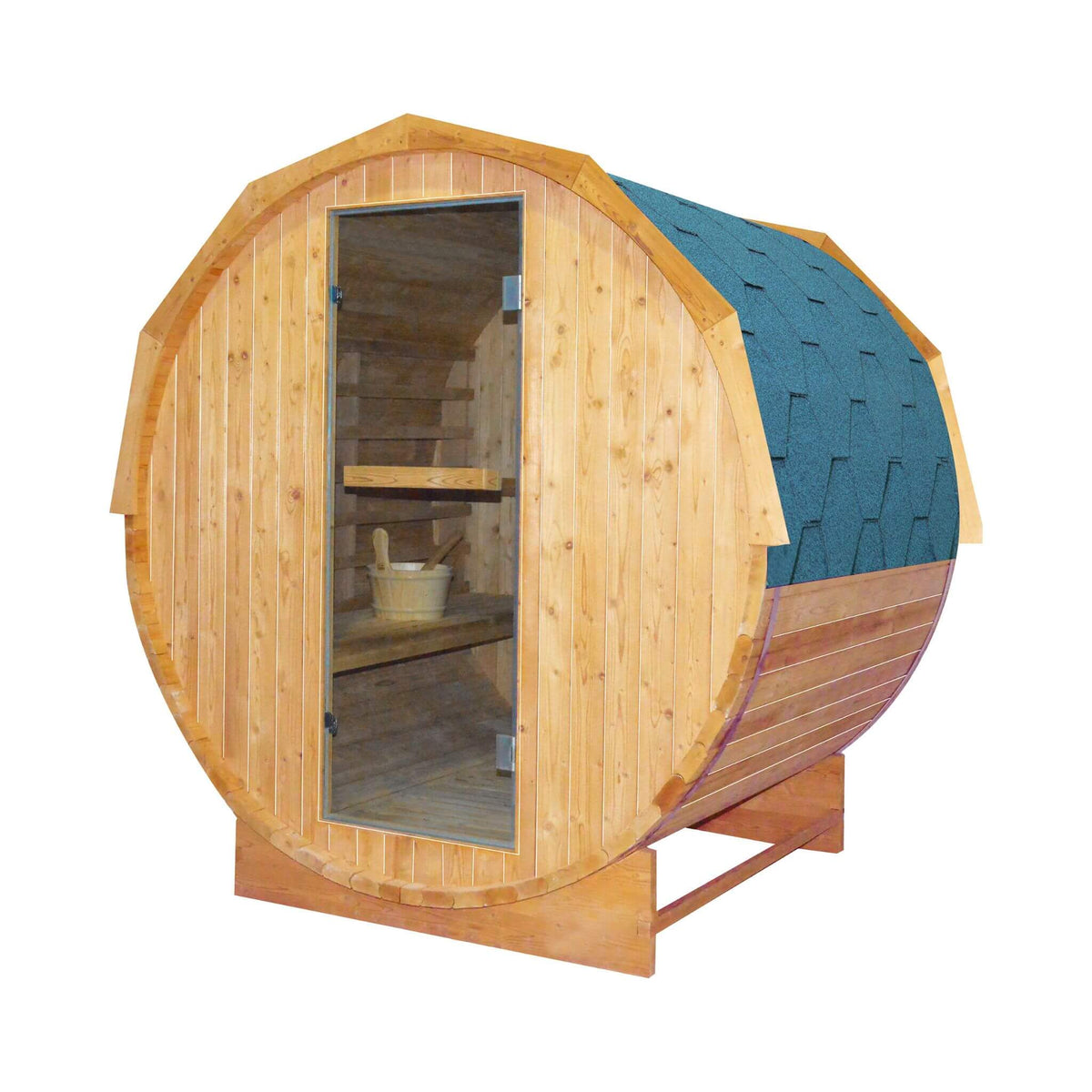 Ignite White Oak Outdoor Barrel Sauna with 4.5 kW Heater