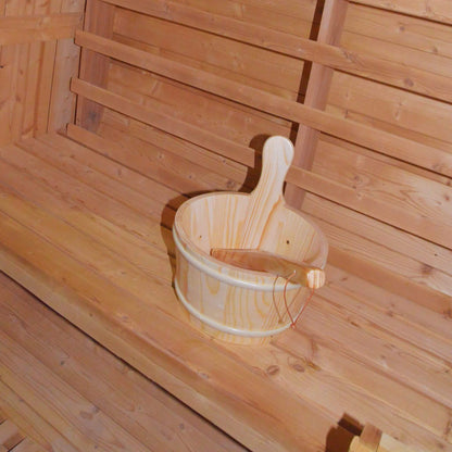 Ignite White Oak Outdoor Barrel Sauna with 4.5 kW Heater