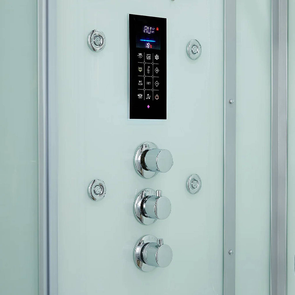 Maya Bath Platinum Arezzo Steam Shower with Rainfall Ceiling Head