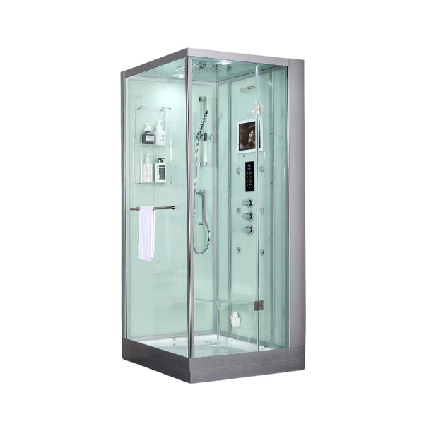 Maya Bath Platinum Arezzo Steam Shower with Rainfall Ceiling Head