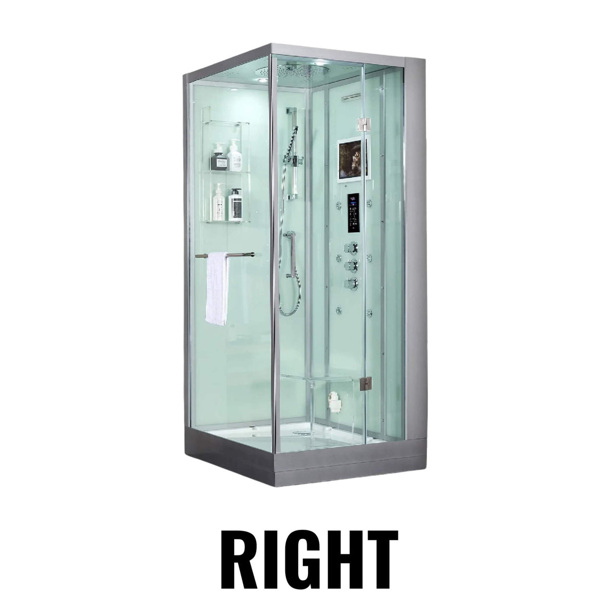 Maya Bath Platinum Arezzo Steam Shower with Rainfall Ceiling Head