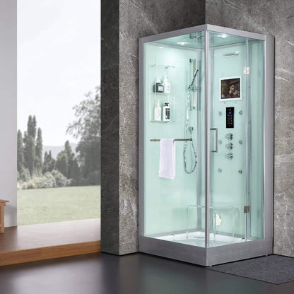 Maya Bath Platinum Arezzo Steam Shower with Rainfall Ceiling Head