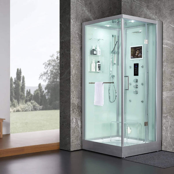 Maya Bath Platinum Arezzo Steam Shower with Rainfall Ceiling Head