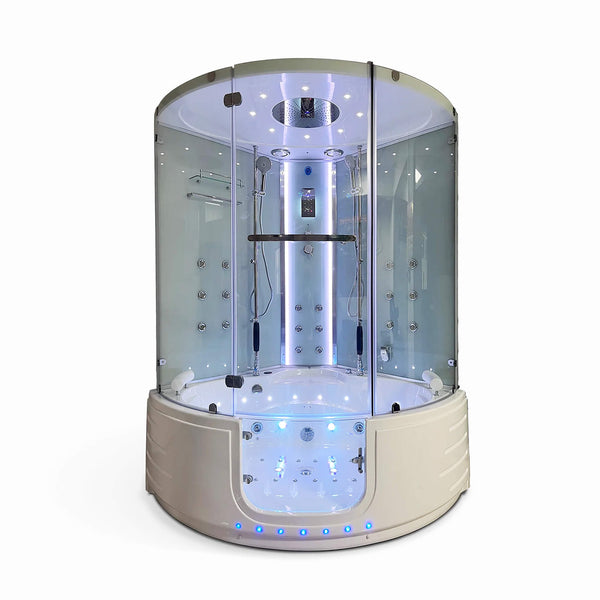 Maya Bath Platinum Comfort Steam Shower with Whirlpool Tub