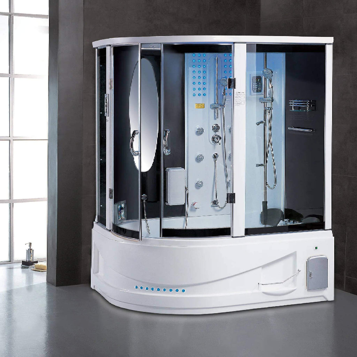 Maya Bath Siena Steam Shower with 10 Body Jets