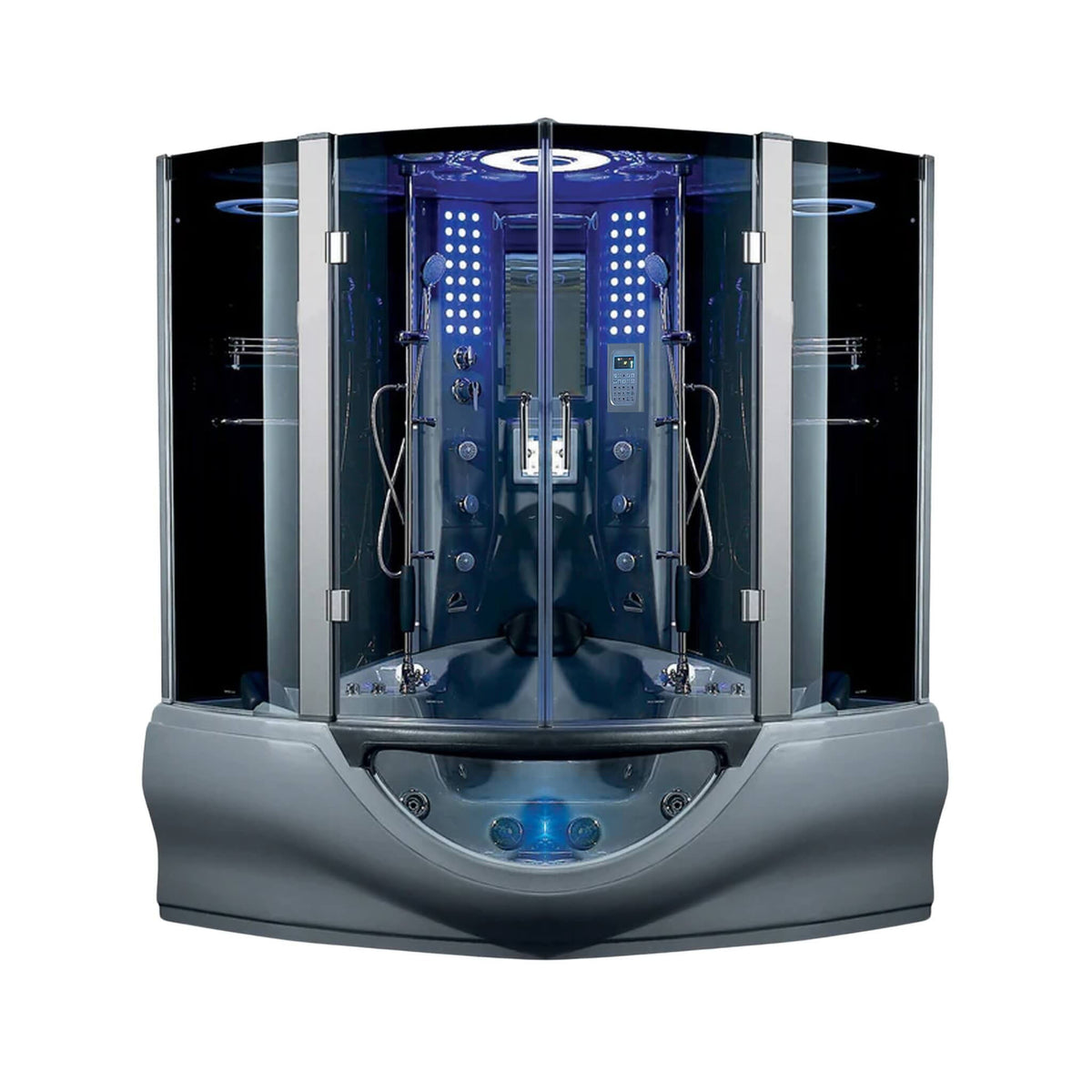 Maya Bath Valencia Steam Shower and Massage Tub with TV